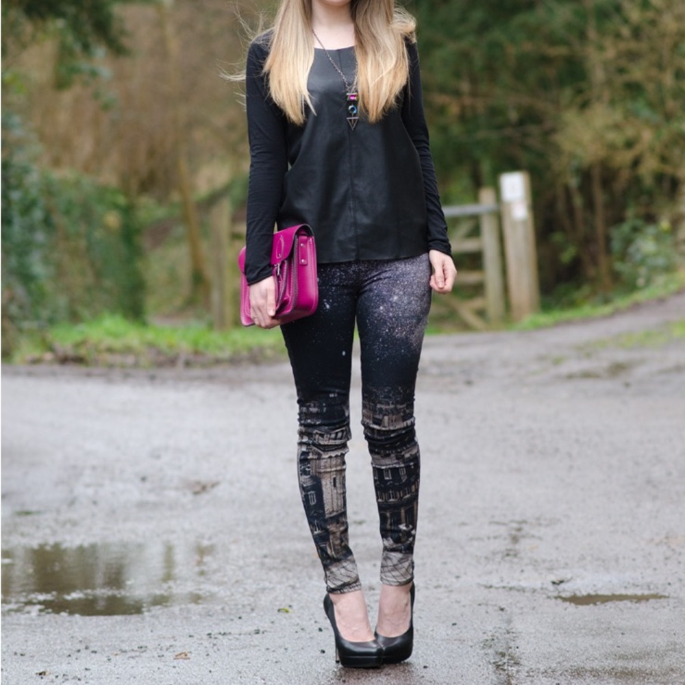 Hudson Jeans Nico Mid Rise Paris Photo Print Skinny Jeans